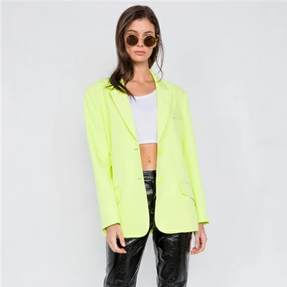 Lemonade Relaxed Fit Boyfriend Casual Blazer - Picture 4 of 6